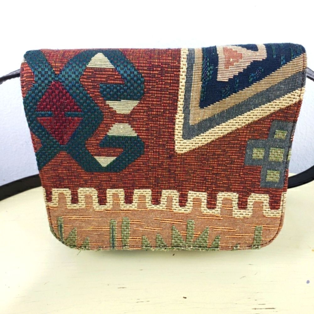 Women's Vintage Arizona Geo Aztec Threaded Nine West.Crossbody - Picture 13 of 16